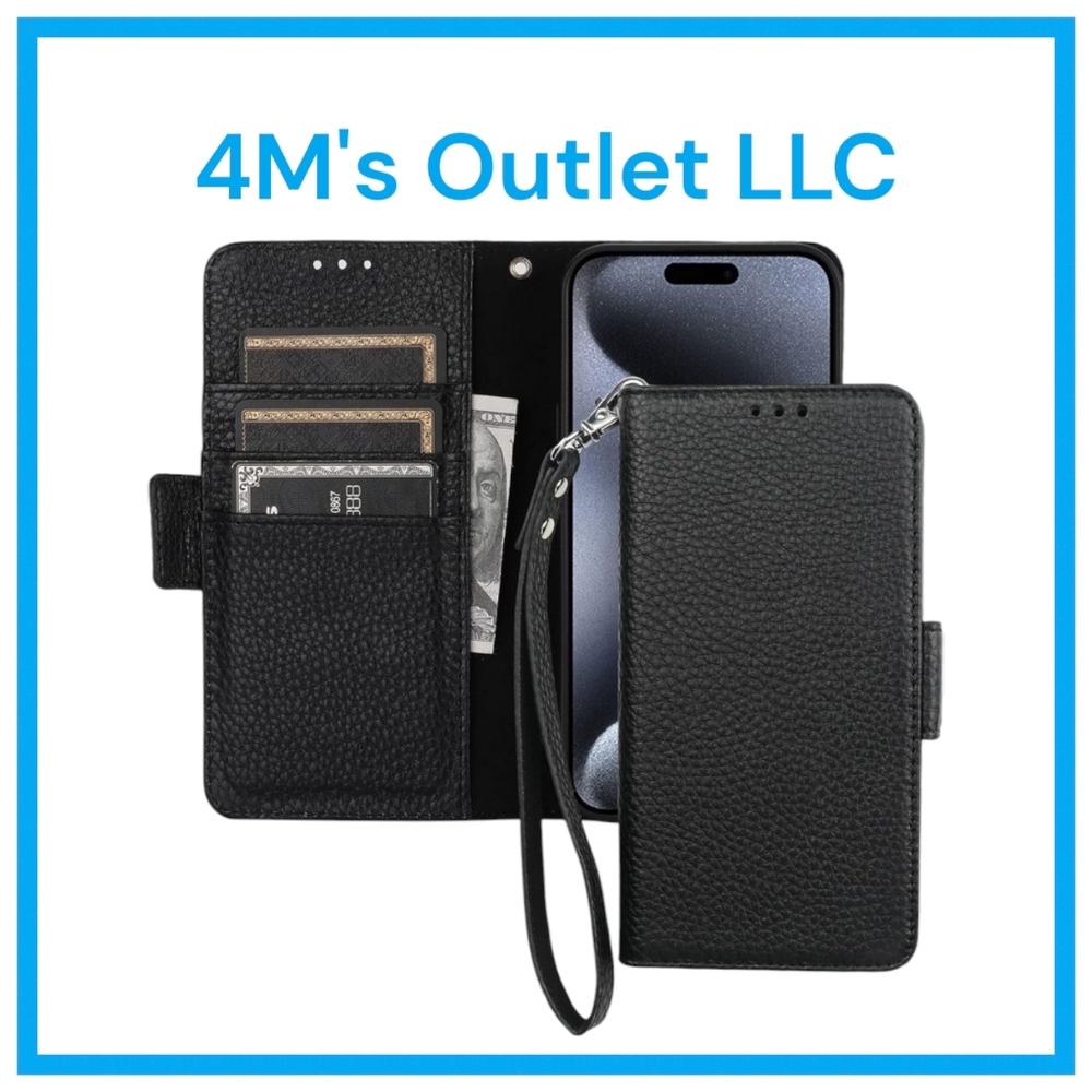 Black Leather Wallet IPhone Case